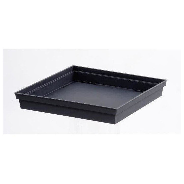 Pot de fleurs Carré XXL 43 cm - EDA - Toscane - 98 L - 43,3 x 43,3 x H. 80 cm - Gris Anthracite