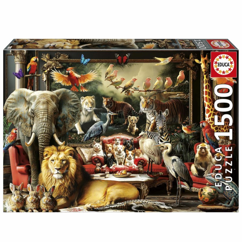 Puzzle - EDUCA - Le Manoir des Animaux - 1500 pieces - 85 x 60 cm - a
