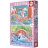 Puzzle - EDUCA - Licornes Magiques - 2 x 48 pieces - Theme Fantastique