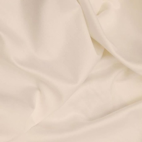 Parure de lit - 1 housse de couette 220 x 240 cm + 2 taies d'oreiller 60 x 60 cm - Satiné 100% coton - Creme