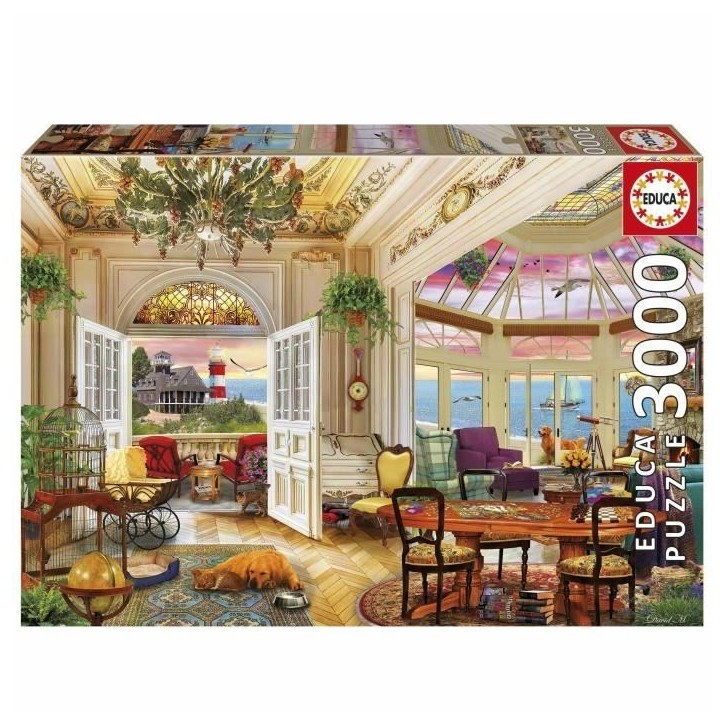Puzzle - EDUCA - Vie en Bord de Mer - 3000 pieces - 120x85 cm - Pour adultes a partir de 15 ans