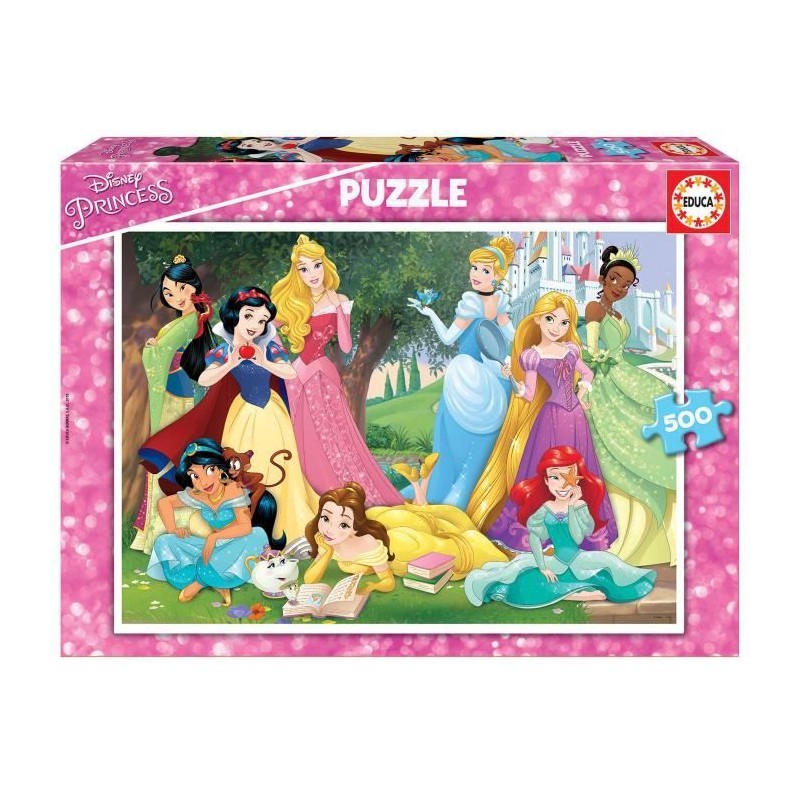 Puzzle Disney Princesses 500 pieces - Marque Educa - Theme Dessins ani