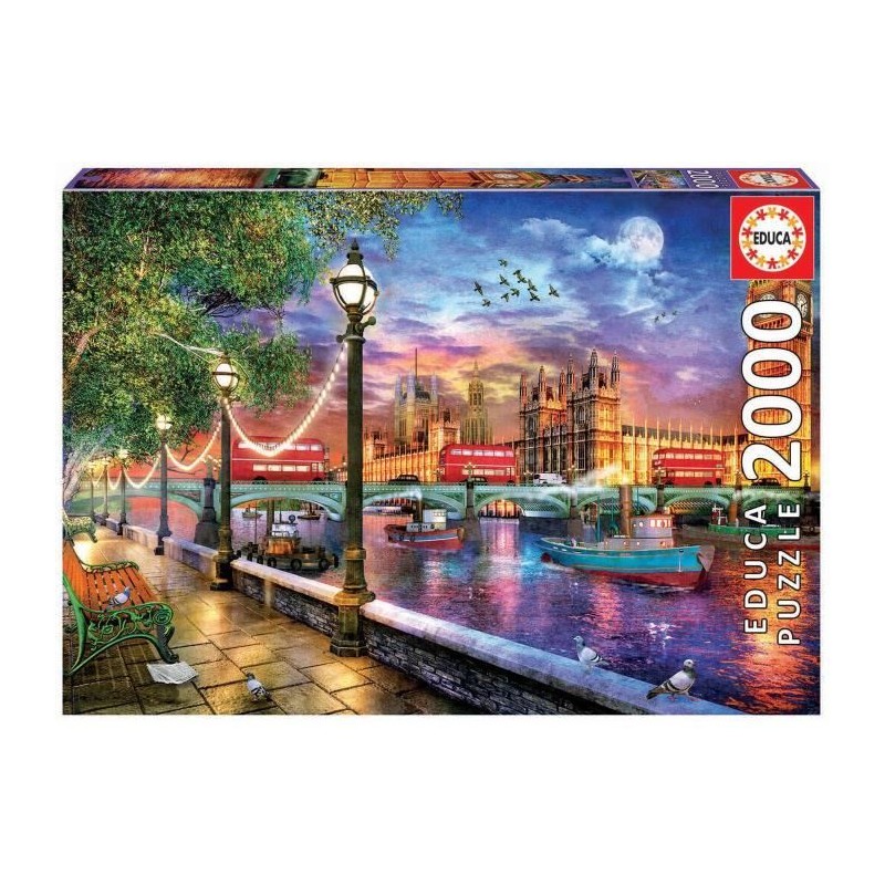Puzzle 2000 pieces Londres au coucher du soleil - EDUCA