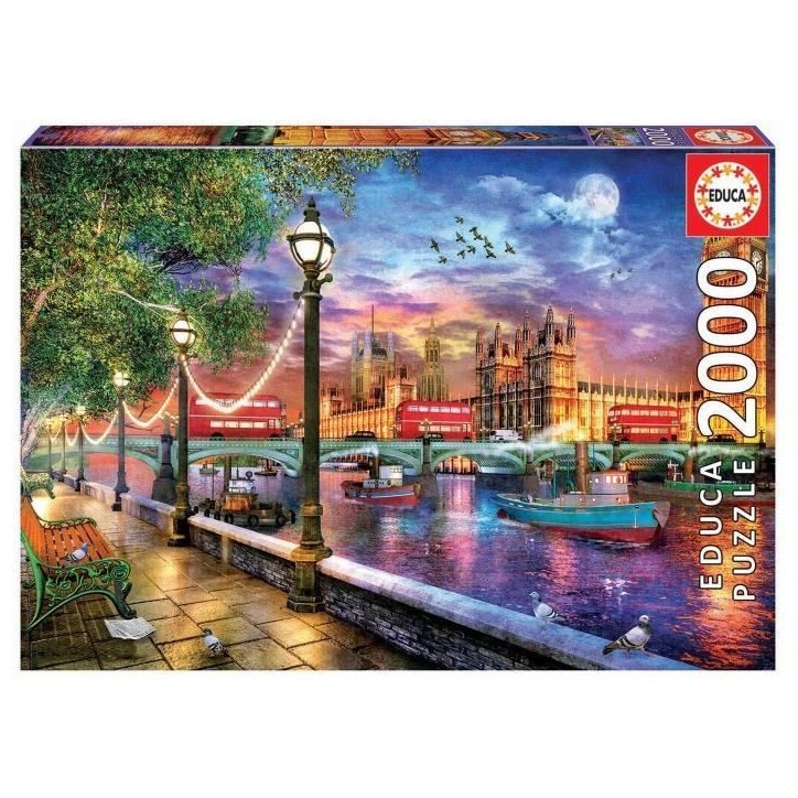 Puzzle 2000 pieces Londres au coucher du soleil - EDUCA