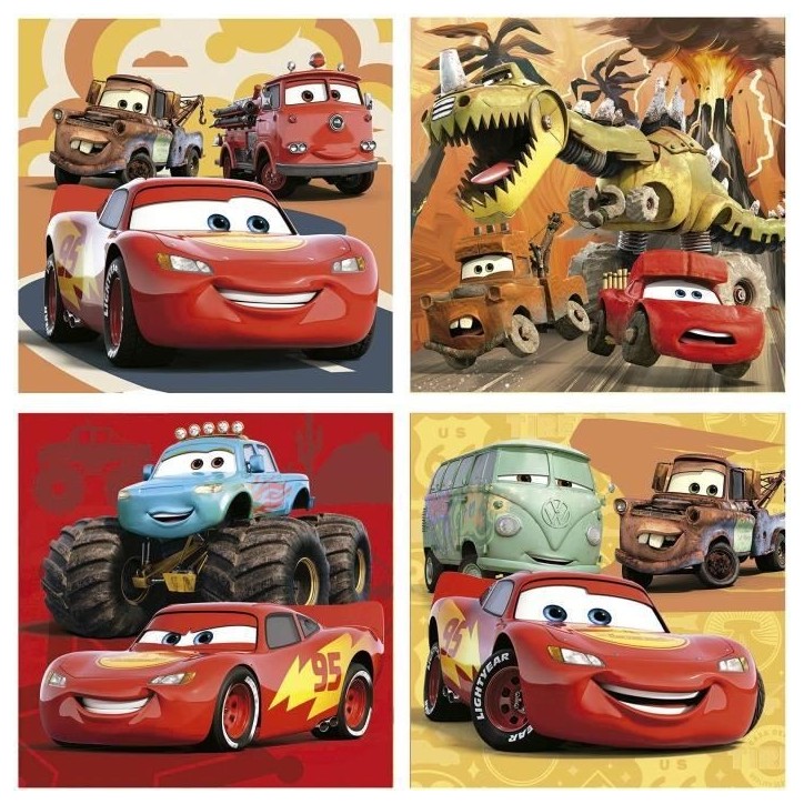 Puzzle progressif CARS - Malette de 4 puzzles - Educa - 12-16-20-25 pieces