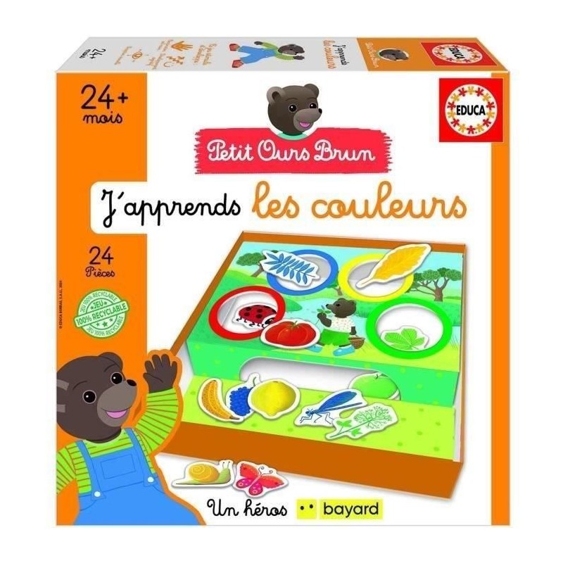 Jeu d'apprentissage - EDUCA - J'Apprends Les Couleurs - Petit ours bru