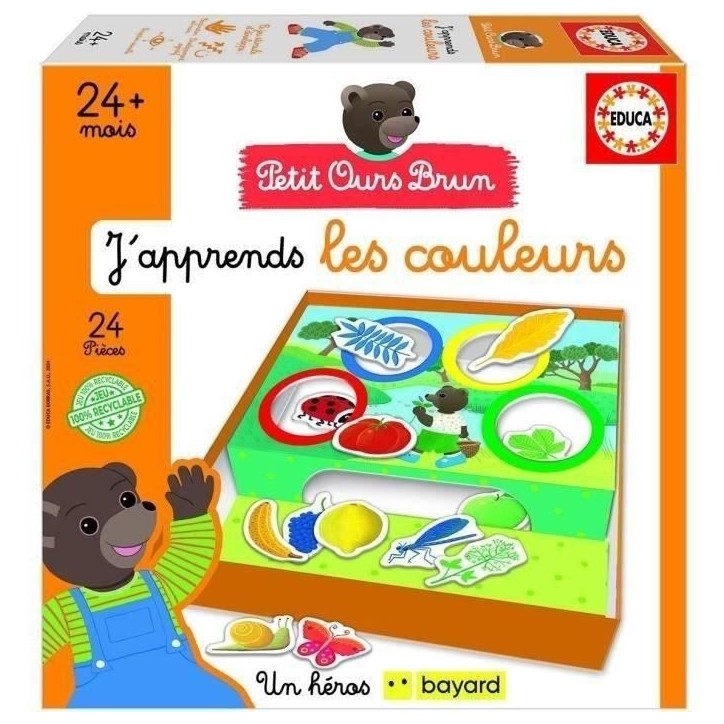 Jeu d'apprentissage - EDUCA - J'Apprends Les Couleurs - Petit ours brun