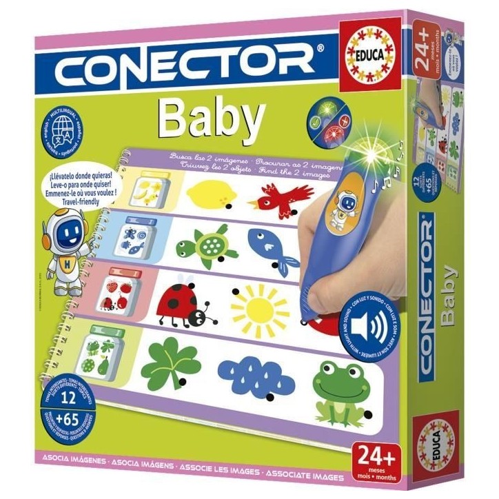 Conector Baby - Jeu éducatif - EDUCA - 65 questions, 12 themes, format livre - Des 2 ans Conector Baby - Jeu éducatif - EDUCA - 65 questions, 12 themes, format livre - Des 2 ans