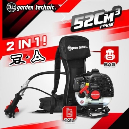 Débroussailleuse dorsale - ELEM GARDEN - DCBT52DO-22 - 52 CC