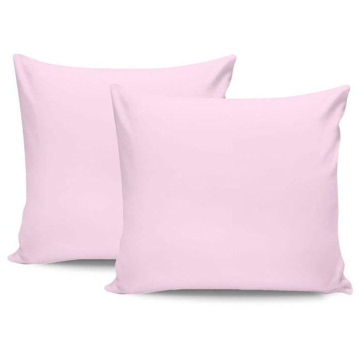 Parure de lit - 1 housse de couette 220 x 240 cm + 2 taies d'oreiller 60 x 60 cm - Satiné 100% coton - Rose Parure de lit - 1 housse de couette 220 x 240 cm + 2 taies d'oreiller 60 x 60 cm - Satiné 100% coton - Rose