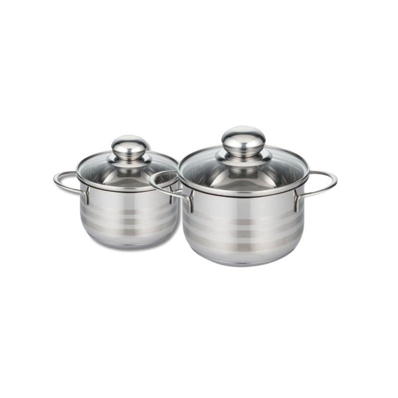 Lot de 2 faitouts - FACKELMANN - Elo Brillant - Acier inoxydable - San