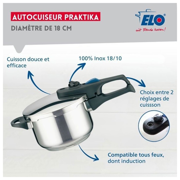Autocuiseur - FACKELMANN - Elo Praktika - 18 cm - 2,7 litres