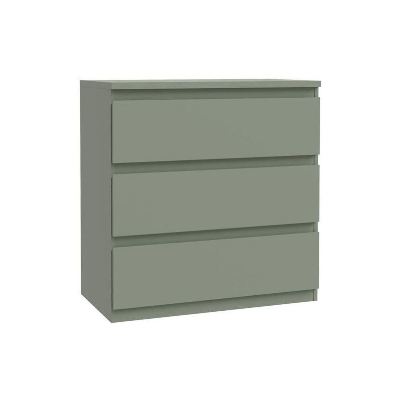 Commode - EDMORE - 3 tiroirs - Sauge - 77,2 x 42 x 79,8 cm