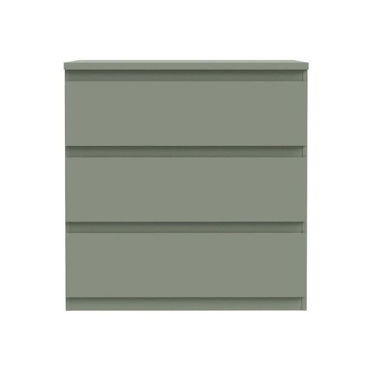 Commode - EDMORE - 3 tiroirs - Sauge - 77,2 x 42 x 79,8 cm