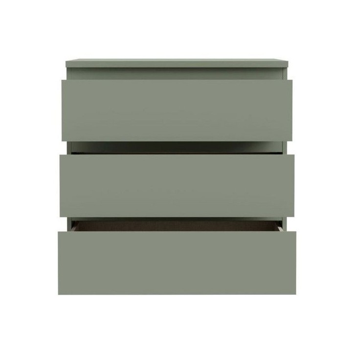Commode - EDMORE - 3 tiroirs - Sauge - 77,2 x 42 x 79,8 cm