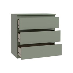 Commode - EDMORE - 3 tiroirs - Sauge - 77,2 x 42 x 79,8 cm