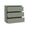 Commode - EDMORE - 3 tiroirs - Sauge - 77,2 x 42 x 79,8 cm