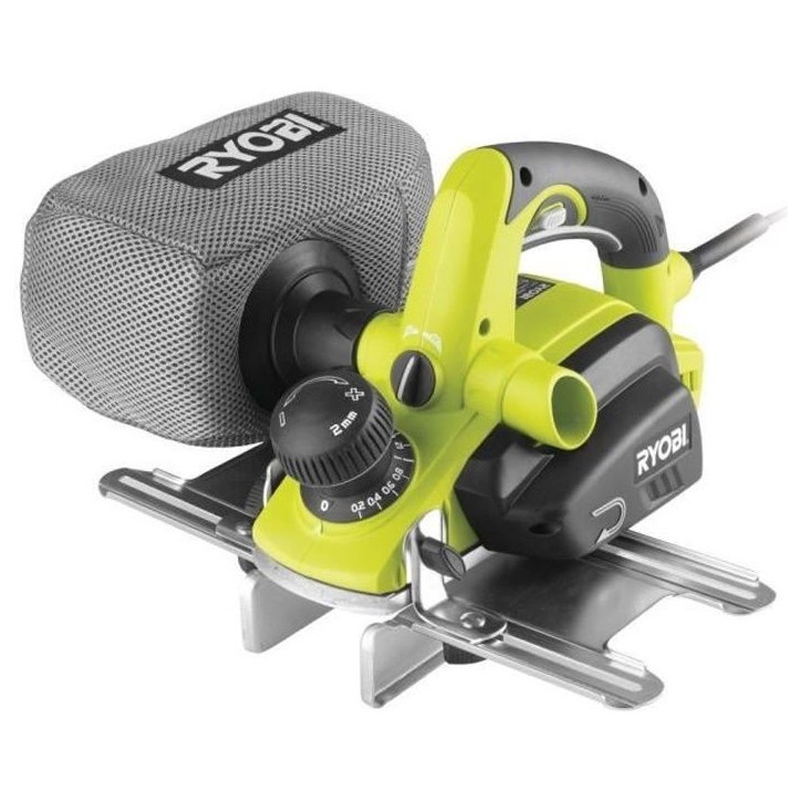 RYOBI - Rabot 750 W - largeur 82 mm - profondeur 2 mm - feuillure de 0-12 mm + 2 fers réversibles, 2 guides paralleles - EPN758 RYOBI - Rabot 750 W - largeur 82 mm - profondeur 2 mm - feuillure de 0-12 mm + 2 fers réversibles, 2 guides paralleles - EPN758