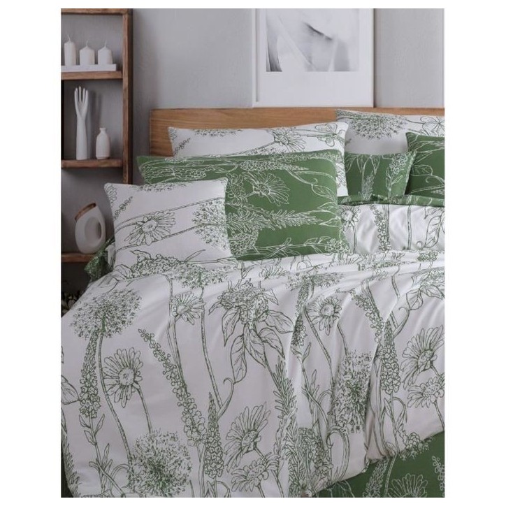 Parure de lit - 1 housse de couette 220 x 240 cm + 2 taies d'oreiller 60 x 60 cm - 100% coton renforcé - Blanc Parure de lit - 1 housse de couette 220 x 240 cm + 2 taies d'oreiller 60 x 60 cm - 100% coton renforcé - Blanc