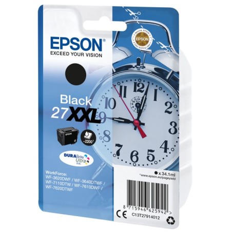 Cartouche d'encre EPSON 27 XXL noir - Tres Haute capacité 34.1ml
