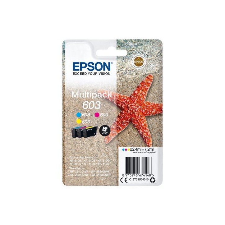 Cartouche d'encre - Epson - Multipack 603 - 3 couleurs - Impressions nettes - Économies réalisées