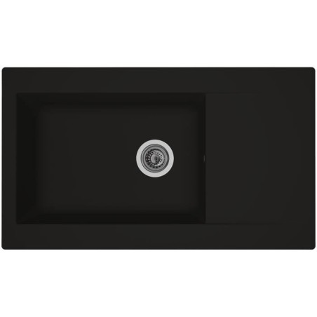STRADOUR Evier cuisine a encastrer 1 grand bac + 1 égouttoir Einna -