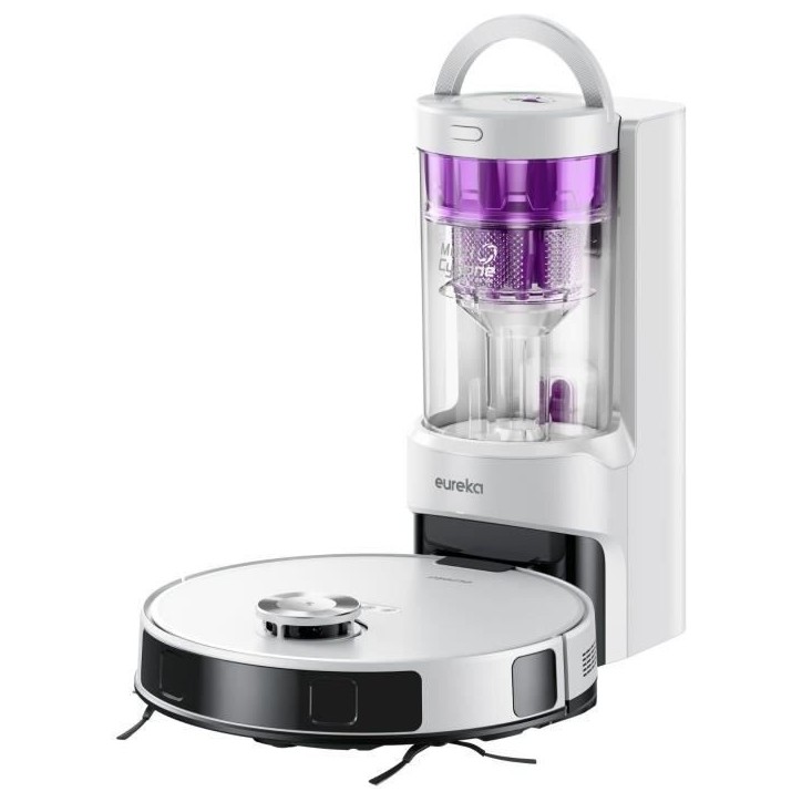 EUREKA E20 Plus - Aspirateur Robot avec Station de Vidange Automatique - 8000 Pa - Anti Enchevetrement - Évitement d'Obstacles