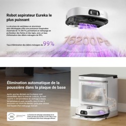 EUREKA J15 Pro Ultra - Robot Aspirateur Laveur - 16 200 Pa - Eau chaud