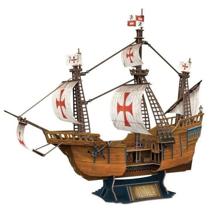 Puzzle 3D - Bateau Santa Maria - Jeu de construction - EXPLORA - 204 pieces - Des 8 ans