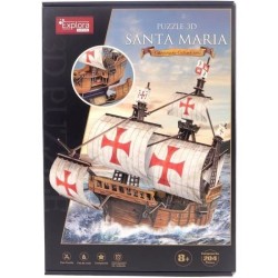 Puzzle 3D - Bateau Santa Maria - Jeu de construction - EXPLORA - 204 p