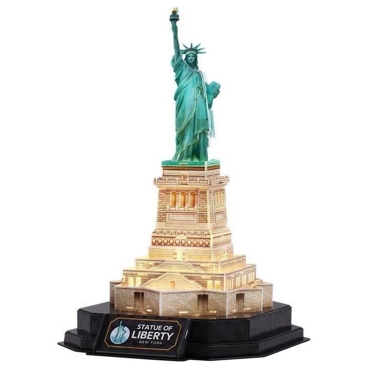 Puzzle 3D lumineux - Statue De La Liberté - Jeu de construction - EXPLORA - 79 pieces - Des 8 ans
