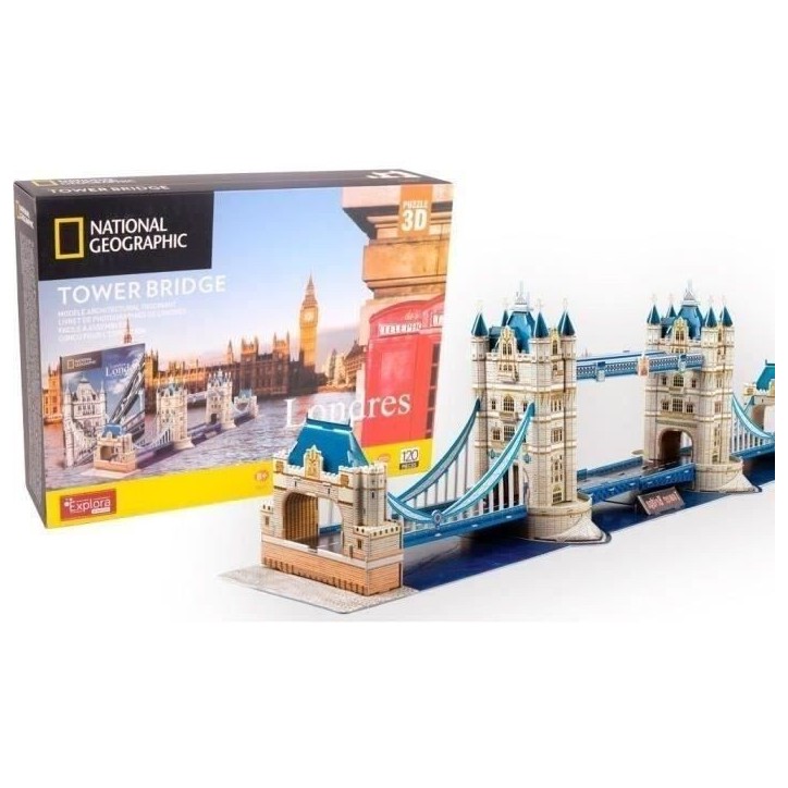 Puzzle 3D - Tower Bridge - Jeu de construction - EXPLORA - 120 pieces - Des 8 ans