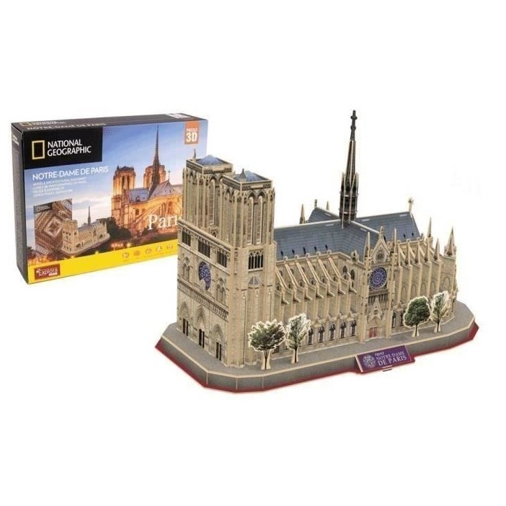 Puzzle 3D - Notre Dame De Paris - Jeu de construction - EXPLORA - 128 pieces - Des 8 ans