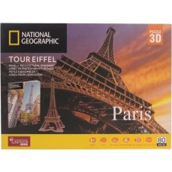 Puzzle 3D - Tour Eiffel - Jeu de construction - EXPLORA - 80 pieces -