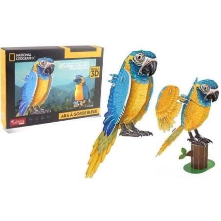 Puzzle 3D - Perroquet - Jeu de construction - EXPLORA - Oiseau - 94 pi