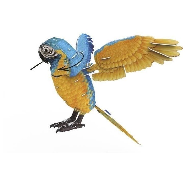 Puzzle 3D - Perroquet - Jeu de construction - EXPLORA - Oiseau - 94 pieces - Des 8 ans