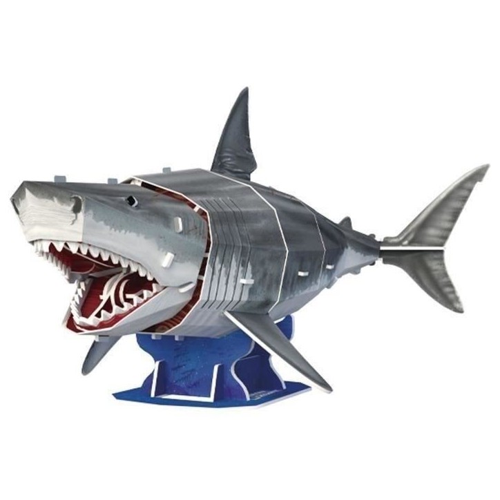 Puzzle 3D - Grand Requin Blanc - Jeu de construction - EXPLORA - 72 pieces - Des 8 ans