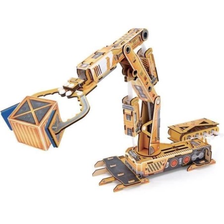 Maquette 3D NATIONAL GEOGRAPHIC - EXPLORA - Engin de Chantier Pince Hydraulique - 56x37 cm - Des 8 ans