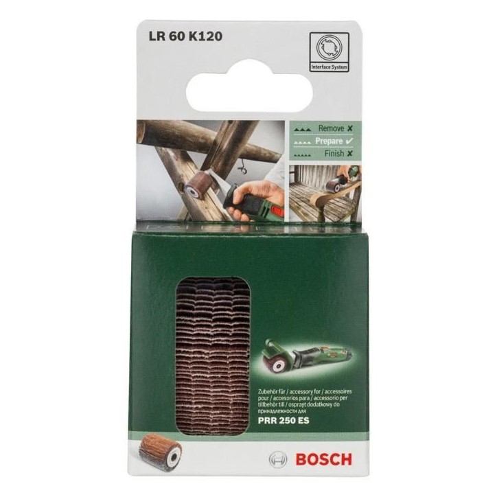 Rouleau a lamelles Bosch - PRR 60mm G120 - Accessoire pour Texoro - Bois, Métal et Matiere synthétique