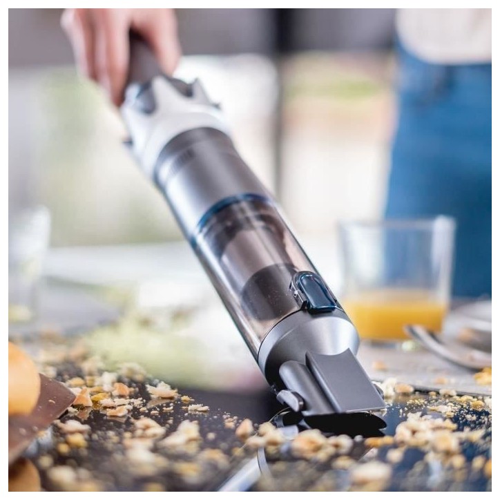 Aspirateur a main convertible - EZICLEAN - BLASTER F130 - 14000 Pa - 120 W - 22 min - 0,1 L - Gris / Bleu Aspirateur a main convertible - EZICLEAN - BLASTER F130 - 14000 Pa - 120 W - 22 min - 0,1 L - Gris / Bleu