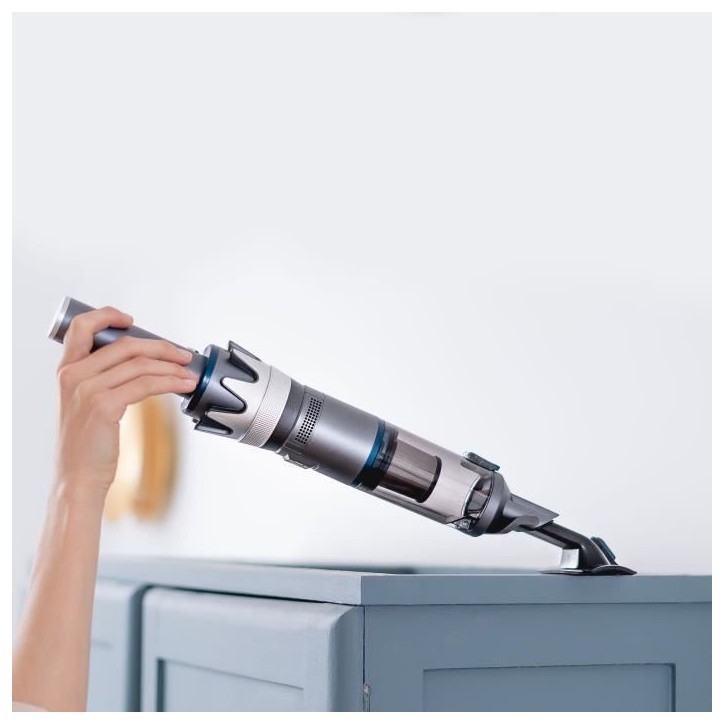 Aspirateur a main convertible - EZICLEAN - BLASTER F130 - 14000 Pa - 120 W - 22 min - 0,1 L - Gris / Bleu Aspirateur a main convertible - EZICLEAN - BLASTER F130 - 14000 Pa - 120 W - 22 min - 0,1 L - Gris / Bleu