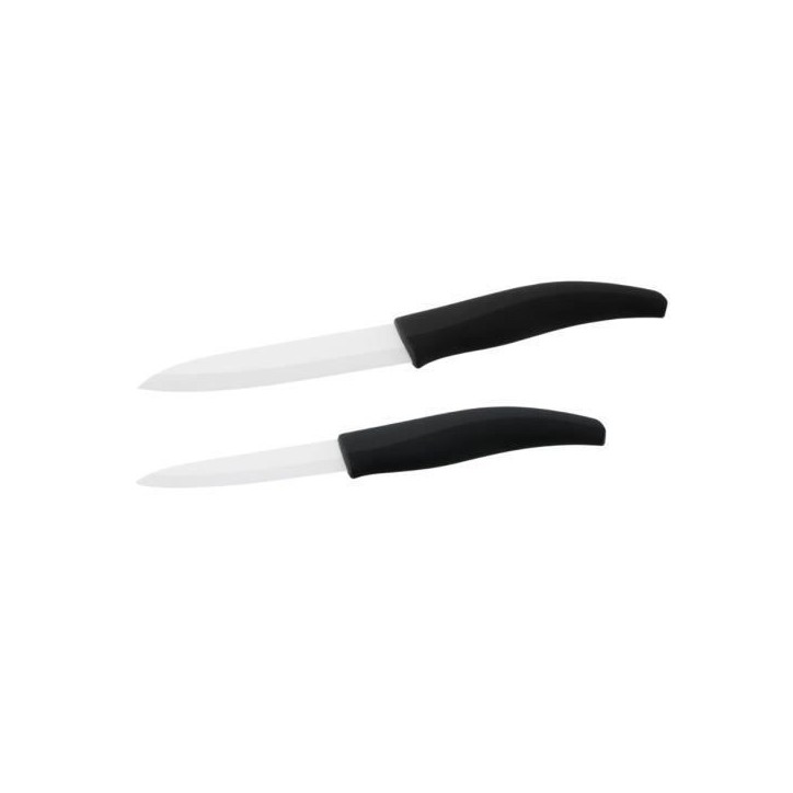 Lot de 2 couteaux - NIROSTA - Lames en céramique de 12,5 et 18 cm de long