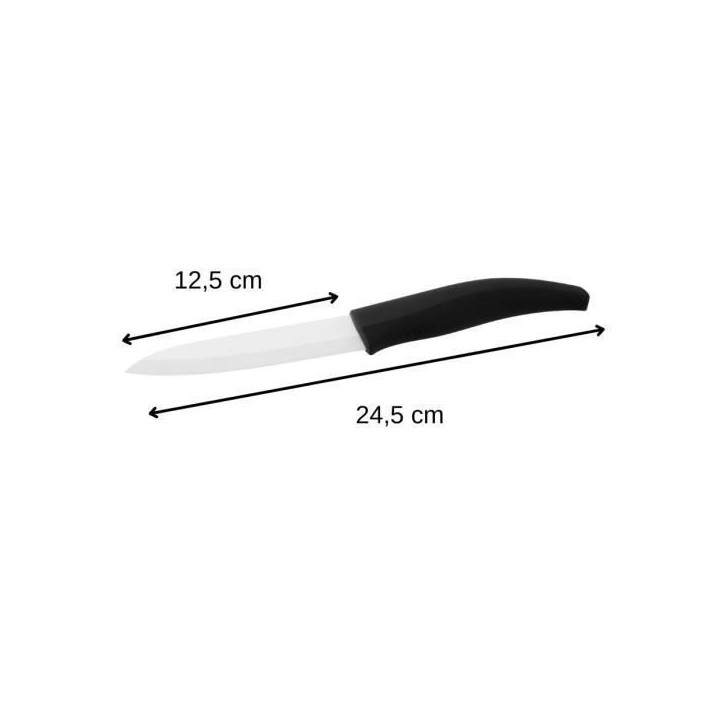 Lot de 2 couteaux - NIROSTA - Lames en céramique de 12,5 et 18 cm de long
