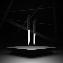 Lot de 2 couteaux - NIROSTA - Lames en céramique de 12,5 et 18 cm de