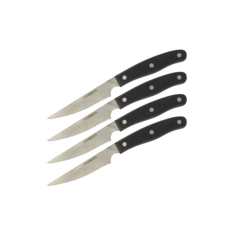 Lot de 4 couteaux a steak - NIROSTA - 22 cm