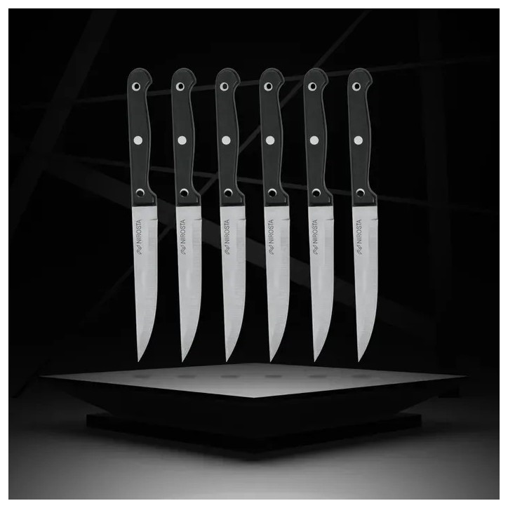 Lot de 6 couteaux a steak - NIROSTA - 21 cm Lot de 6 couteaux a steak - NIROSTA - 21 cm