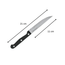 Lot de 6 couteaux a steak - NIROSTA - 21 cm