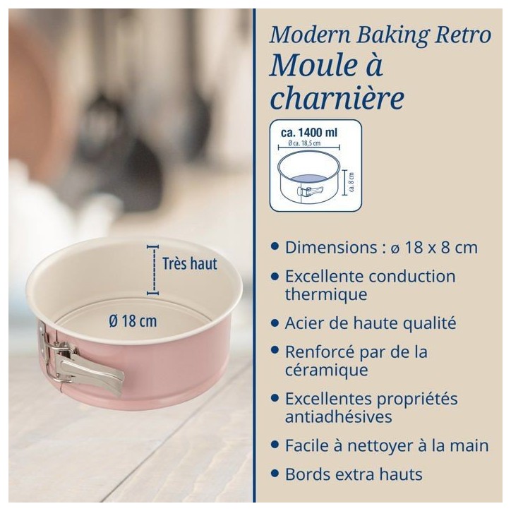 Ensemble de 2 moules a manqué a charniere - DR oeTKER - Rétro - 18 et 20 cm Ensemble de 2 moules a manqué a charniere - DR oeTKER - Rétro - 18 et 20 cm