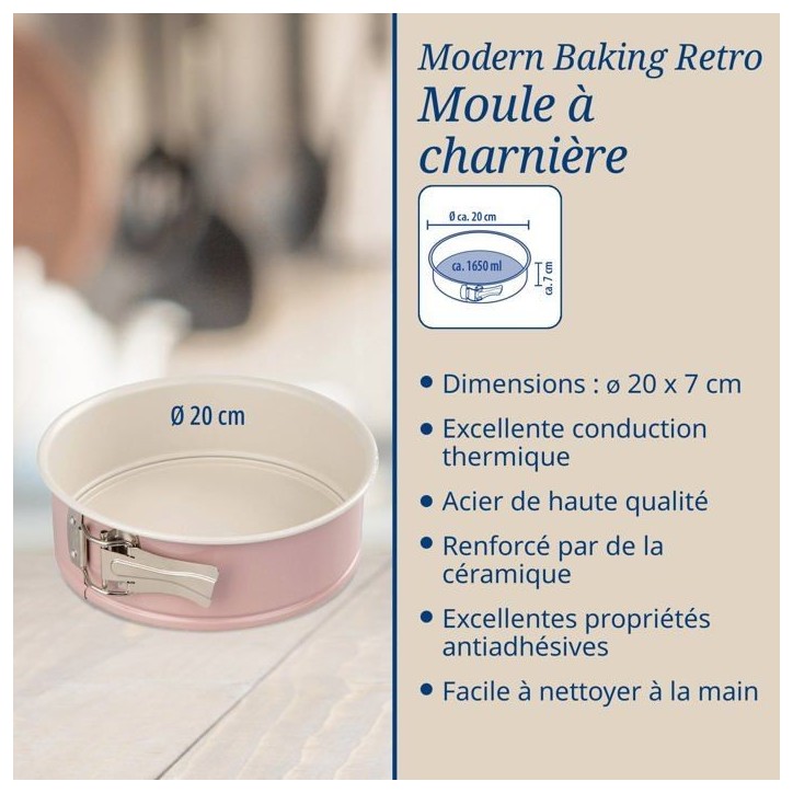 Ensemble de 2 moules a manqué a charniere - DR oeTKER - Rétro - 18 et 20 cm Ensemble de 2 moules a manqué a charniere - DR oeTKER - Rétro - 18 et 20 cm
