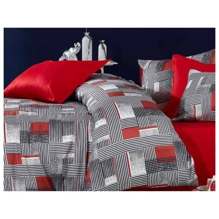 Parure de lit - 1 housse de couette 220 x 240 cm + 2 taies d'oreiller 60 x 60 cm - 100 % polyester microsatin - Gris Parure de lit - 1 housse de couette 220 x 240 cm + 2 taies d'oreiller 60 x 60 cm - 100 % polyester microsatin - Gris